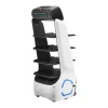 Black and white striped food delivery robot intelligent catering service equipment Item Picture